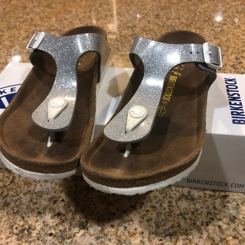 Birkenstock Kids Magic Galaxy Silver Sz 34 (3-3.5)